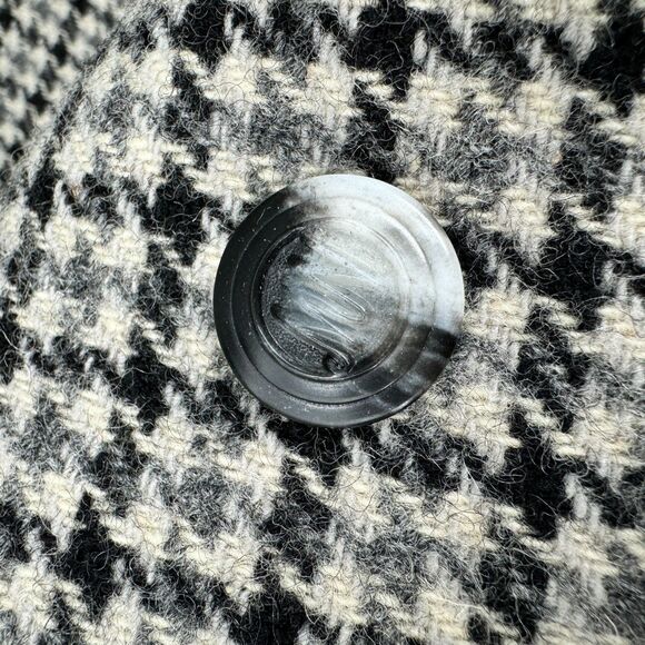 MICHAEL NOVARESE Vintage Beige Black Houndstooth 100% Wool Blazer Size 42R - Picture 10 of 12